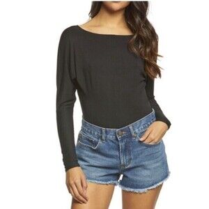 NWT Billabong Women's Think Twice Back Cut-Out Bodysuit sz m